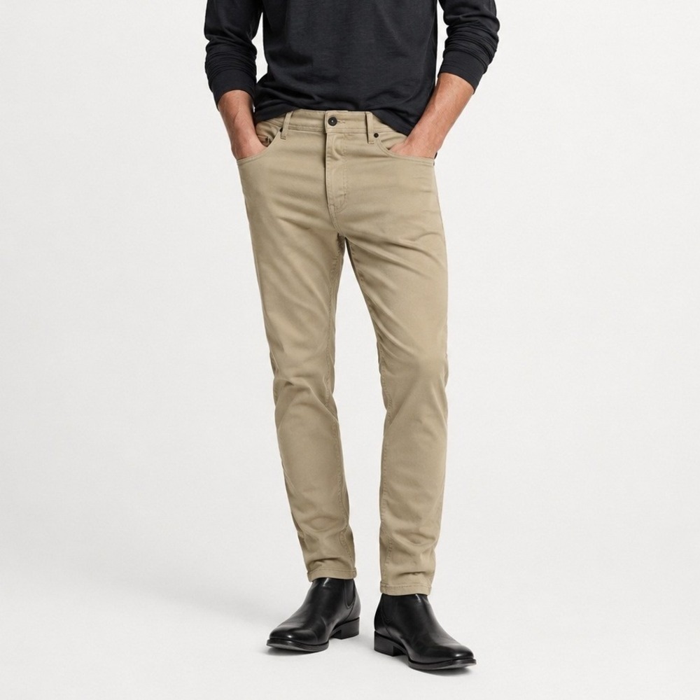 Alesbury Mens Slim Fit Stretch Khaki Pants Tan 38x30 NWT